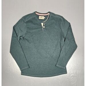 The Normal Brand Shirt Mens Large Green Puremeso Everyday Raglan Longsleeve